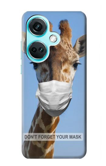 W3806 Funny Giraffe Funda Carcasa Case y Caso Del Tirón Funda para OnePlus Nord CE3