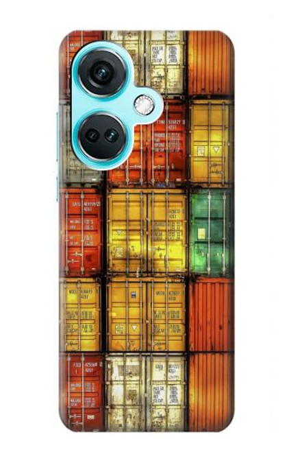 W3861 Colorful Container Block Funda Carcasa Case y Caso Del Tirón Funda para OnePlus Nord CE3