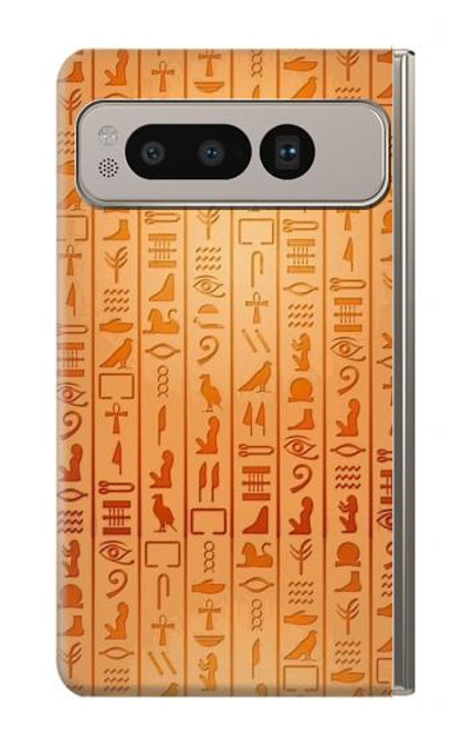 W3440 Egyptian Hieroglyphs Funda Carcasa Case y Caso Del Tirón Funda para Google Pixel Fold