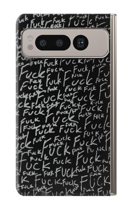 W3478 Funny Words Blackboard Funda Carcasa Case y Caso Del Tirón Funda para Google Pixel Fold