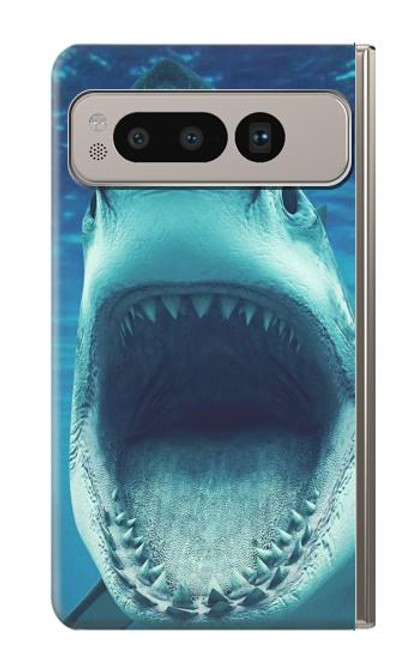 W3548 Tiger Shark Funda Carcasa Case y Caso Del Tirón Funda para Google Pixel Fold