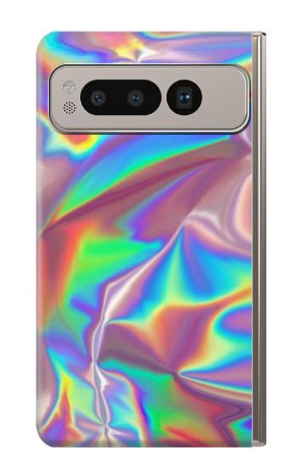 W3597 Holographic Photo Printed Funda Carcasa Case y Caso Del Tirón Funda para Google Pixel Fold