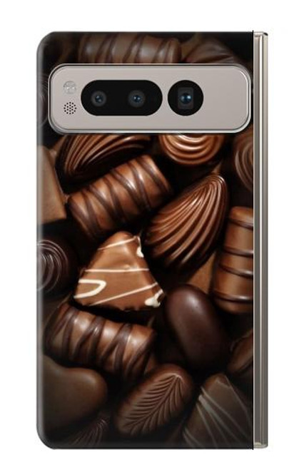 W3840 Dark Chocolate Milk Chocolate Lovers Funda Carcasa Case y Caso Del Tirón Funda para Google Pixel Fold
