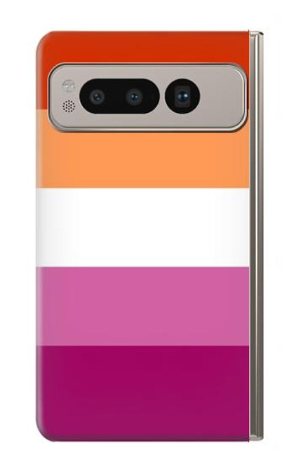 W3887 Lesbian Pride Flag Funda Carcasa Case y Caso Del Tirón Funda para Google Pixel Fold