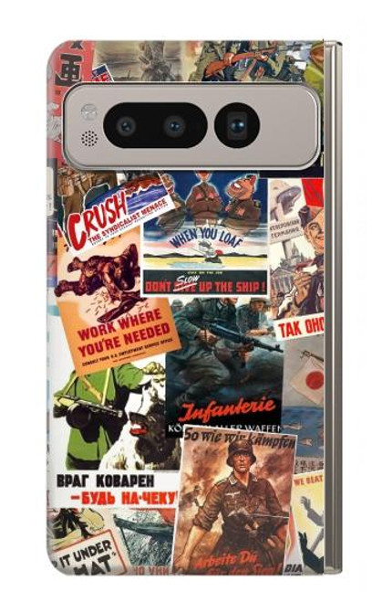 W3905 Vintage Army Poster Funda Carcasa Case y Caso Del Tirón Funda para Google Pixel Fold