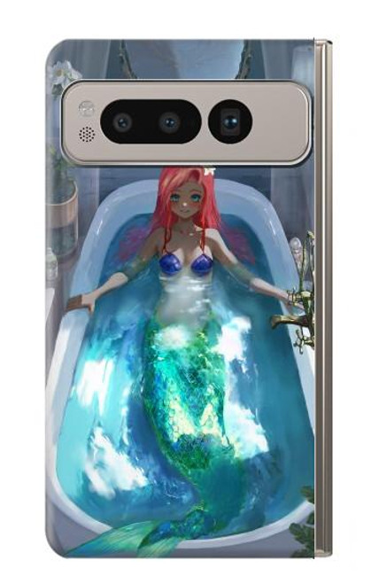 W3912 Cute Little Mermaid Aqua Spa Funda Carcasa Case y Caso Del Tirón Funda para Google Pixel Fold