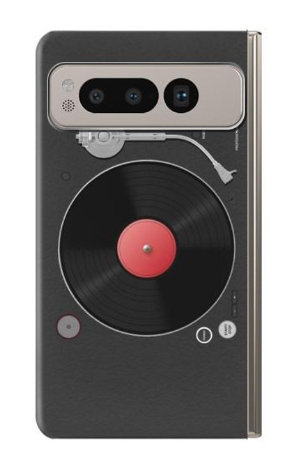 W3952 Turntable Vinyl Record Player Graphic Funda Carcasa Case y Caso Del Tirón Funda para Google Pixel Fold