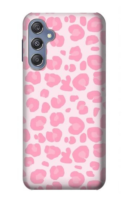W2213 Pink Leopard Pattern Funda Carcasa Case y Caso Del Tirón Funda para Samsung Galaxy M34 5G