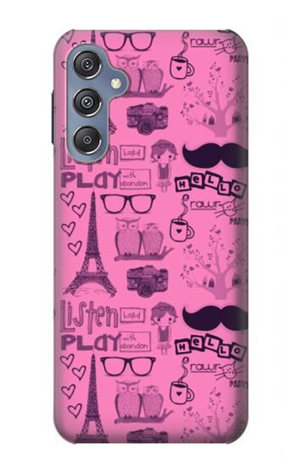 W2885 Paris Pink Funda Carcasa Case y Caso Del Tirón Funda para Samsung Galaxy M34 5G