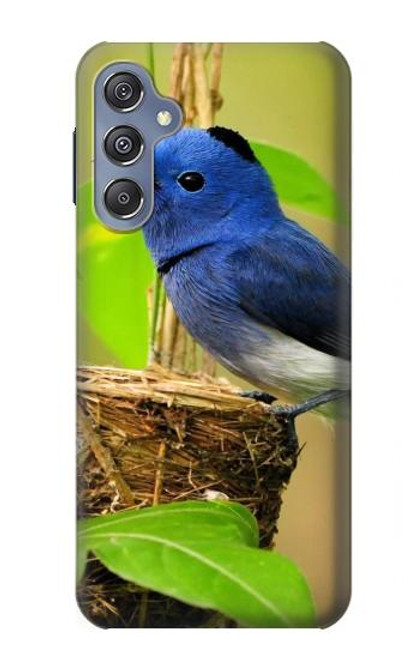 W3839 Bluebird of Happiness Blue Bird Funda Carcasa Case y Caso Del Tirón Funda para Samsung Galaxy M34 5G