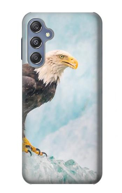 W3843 Bald Eagle On Ice Funda Carcasa Case y Caso Del Tirón Funda para Samsung Galaxy M34 5G