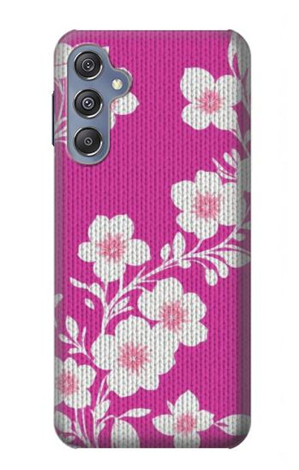 W3924 Cherry Blossom Pink Background Funda Carcasa Case y Caso Del Tirón Funda para Samsung Galaxy M34 5G