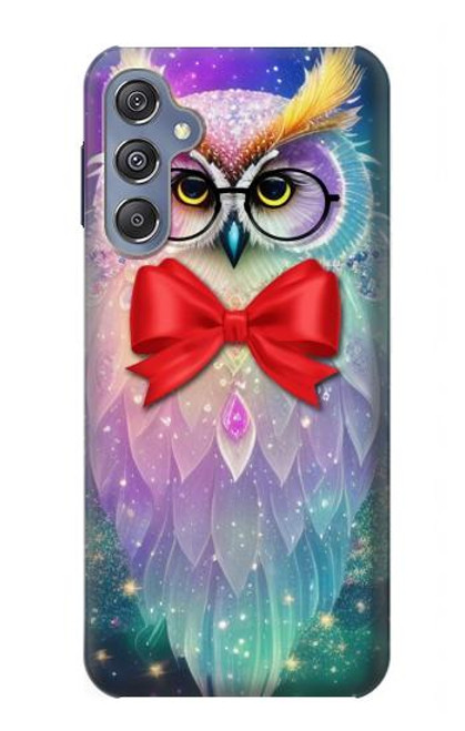 W3934 Fantasy Nerd Owl Funda Carcasa Case y Caso Del Tirón Funda para Samsung Galaxy M34 5G