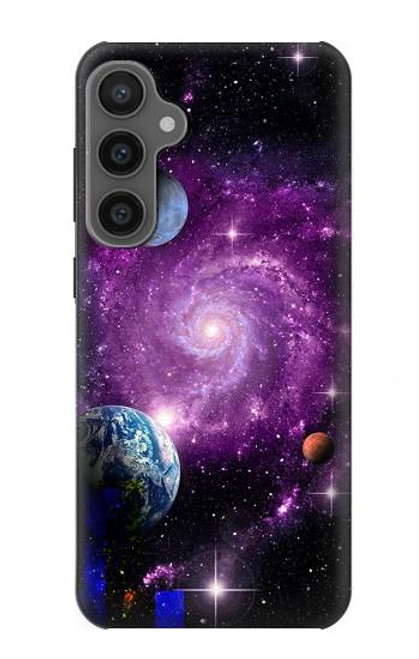 W3689 Galaxy Outer Space Planet Funda Carcasa Case y Caso Del Tirón Funda para Samsung Galaxy S23 FE