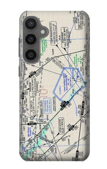 W3882 Flying Enroute Chart Funda Carcasa Case y Caso Del Tirón Funda para Samsung Galaxy S23 FE
