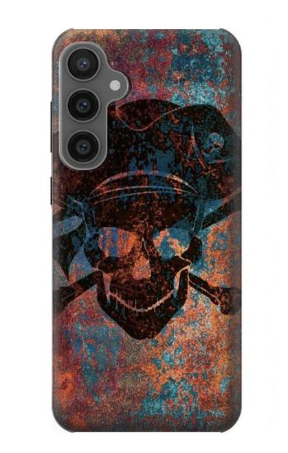 W3895 Pirate Skull Metal Funda Carcasa Case y Caso Del Tirón Funda para Samsung Galaxy S23 FE