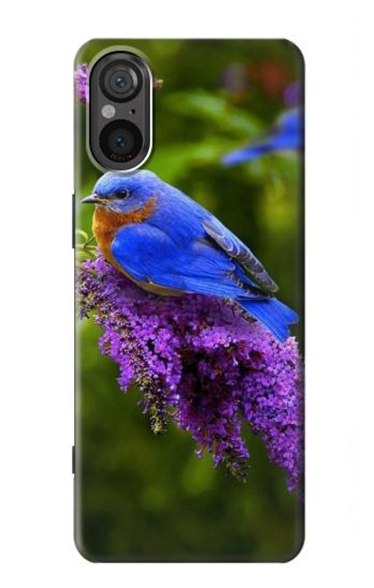 W1565 Bluebird of Happiness Blue Bird Funda Carcasa Case y Caso Del Tirón Funda para Sony Xperia 5 V