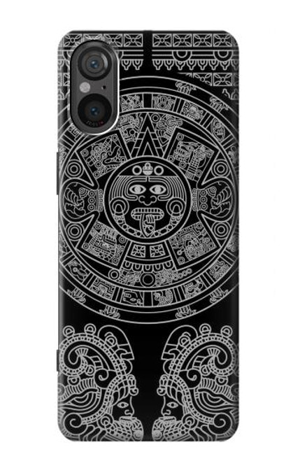 W1838 Mayan Pattern Funda Carcasa Case y Caso Del Tirón Funda para Sony Xperia 5 V
