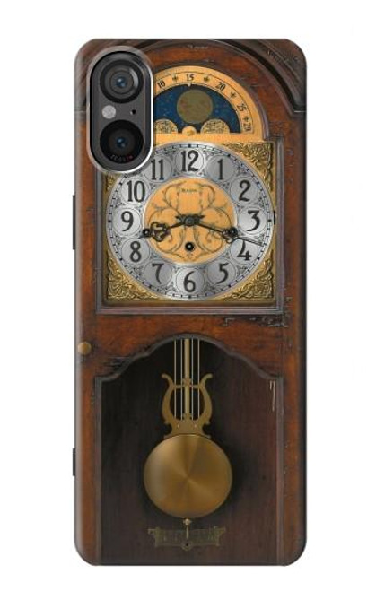 W3173 Grandfather Clock Antique Wall Clock Funda Carcasa Case y Caso Del Tirón Funda para Sony Xperia 5 V