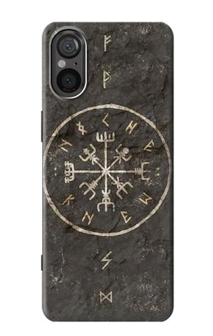 W3413 Norse Ancient Viking Symbol Funda Carcasa Case y Caso Del Tirón Funda para Sony Xperia 5 V