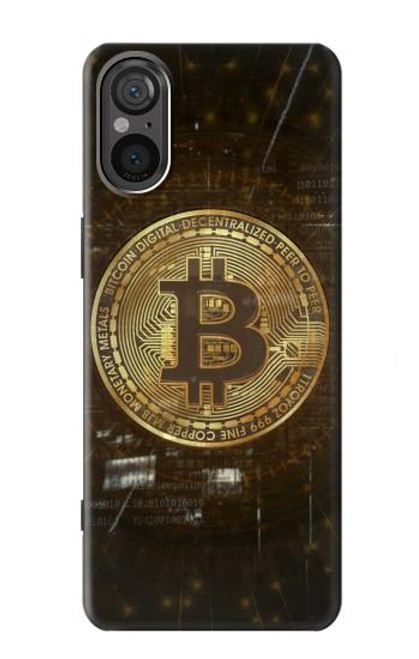 W3798 Cryptocurrency Bitcoin Funda Carcasa Case y Caso Del Tirón Funda para Sony Xperia 5 V