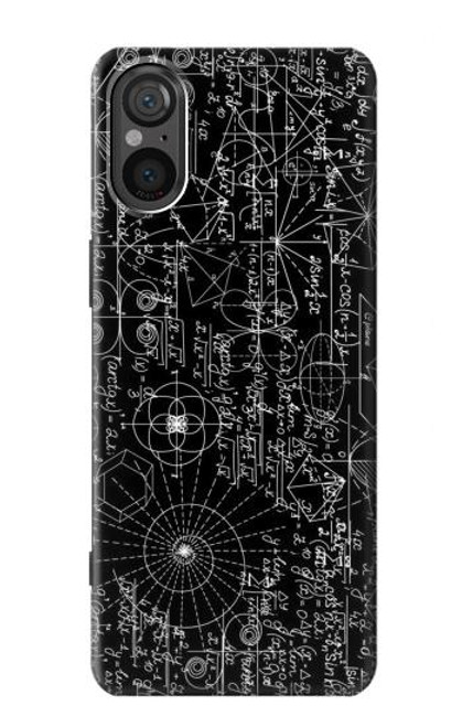 W3808 Mathematics Blackboard Funda Carcasa Case y Caso Del Tirón Funda para Sony Xperia 5 V