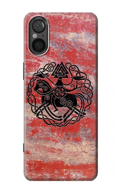 W3831 Viking Norse Ancient Symbol Funda Carcasa Case y Caso Del Tirón Funda para Sony Xperia 5 V