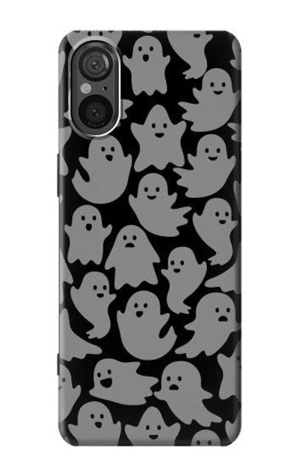 W3835 Cute Ghost Pattern Funda Carcasa Case y Caso Del Tirón Funda para Sony Xperia 5 V