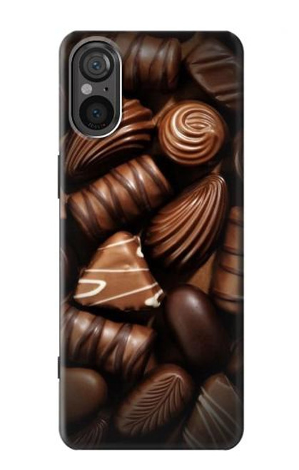 W3840 Dark Chocolate Milk Chocolate Lovers Funda Carcasa Case y Caso Del Tirón Funda para Sony Xperia 5 V