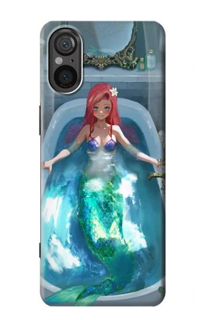 W3911 Cute Little Mermaid Aqua Spa Funda Carcasa Case y Caso Del Tirón Funda para Sony Xperia 5 V