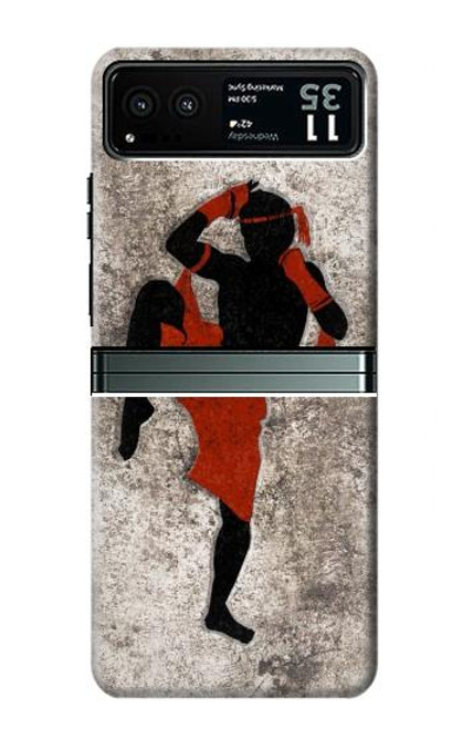 W2634 Muay Thai Kickboxing Martial Art Funda Carcasa Case y Caso Del Tirón Funda para Motorola Razr 40