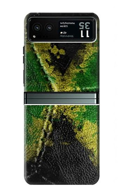 W3319 Jamaica Flag Vintage Football Graphic Funda Carcasa Case y Caso Del Tirón Funda para Motorola Razr 40