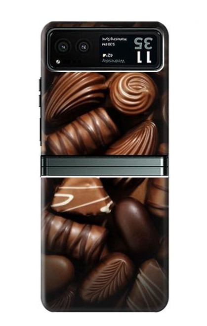 W3840 Dark Chocolate Milk Chocolate Lovers Funda Carcasa Case y Caso Del Tirón Funda para Motorola Razr 40