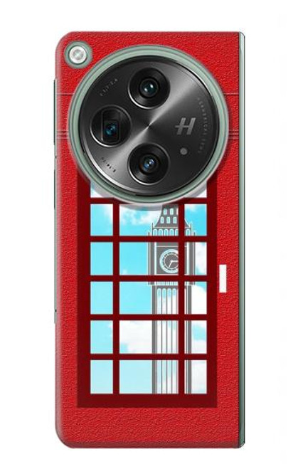 W2059 England British Telephone Box Minimalist Funda Carcasa Case y Caso Del Tirón Funda para OnePlus OPEN