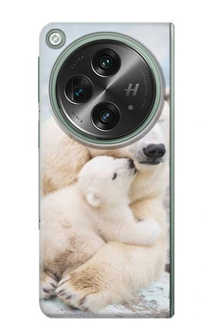 W3373 Polar Bear Hug Family Funda Carcasa Case y Caso Del Tirón Funda para OnePlus OPEN