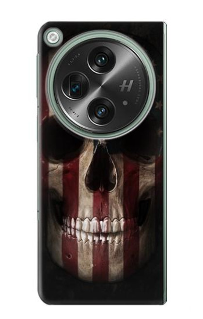 W3850 American Flag Skull Funda Carcasa Case y Caso Del Tirón Funda para OnePlus OPEN