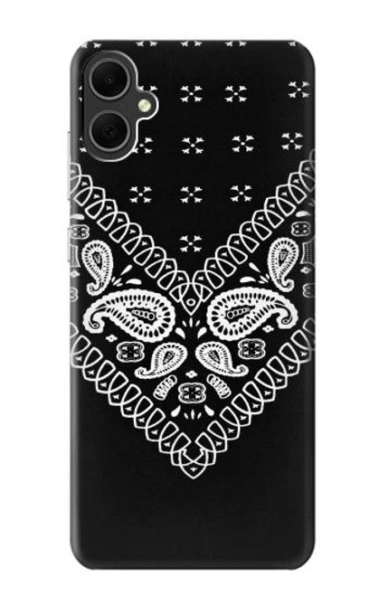 W3363 Bandana Black Pattern Funda Carcasa Case y Caso Del Tirón Funda para Samsung Galaxy A05