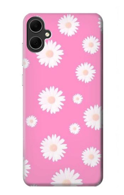 W3500 Pink Floral Pattern Funda Carcasa Case y Caso Del Tirón Funda para Samsung Galaxy A05