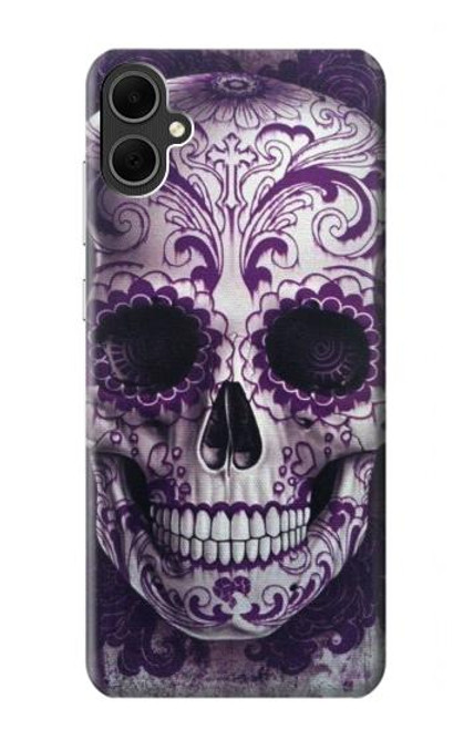 W3582 Purple Sugar Skull Funda Carcasa Case y Caso Del Tirón Funda para Samsung Galaxy A05