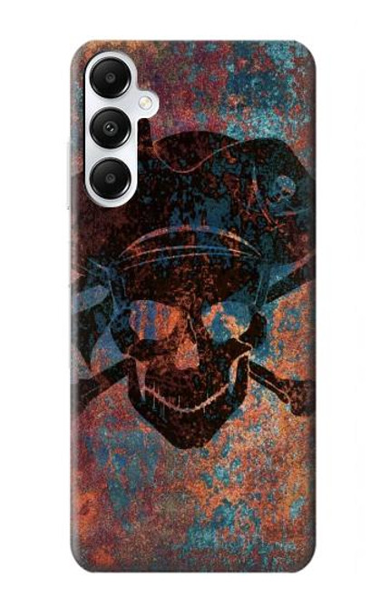 W3895 Pirate Skull Metal Funda Carcasa Case y Caso Del Tirón Funda para Samsung Galaxy A05s