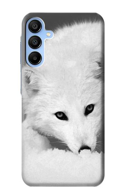 W2569 White Arctic Fox Funda Carcasa Case y Caso Del Tirón Funda para Samsung Galaxy A15 5G