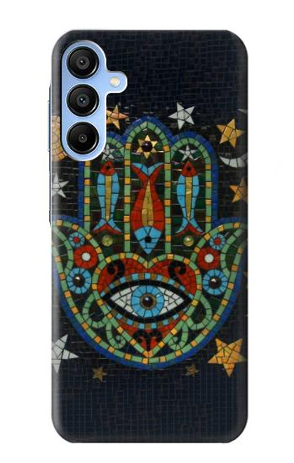 W3175 Hamsa Hand Mosaics Funda Carcasa Case y Caso Del Tirón Funda para Samsung Galaxy A15 5G