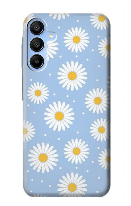 W3681 Daisy Flowers Pattern Funda Carcasa Case y Caso Del Tirón Funda para Samsung Galaxy A15 5G