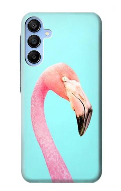 W3708 Pink Flamingo Funda Carcasa Case y Caso Del Tirón Funda para Samsung Galaxy A15 5G