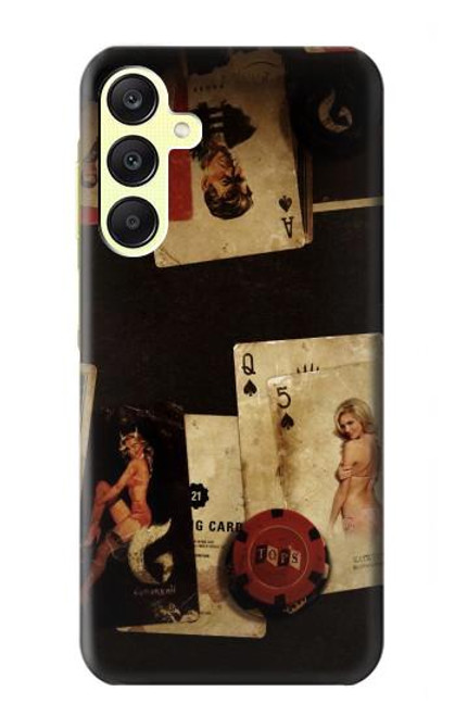 W1069 Old Vintage Sexy Poker Funda Carcasa Case y Caso Del Tirón Funda para Samsung Galaxy A25 5G