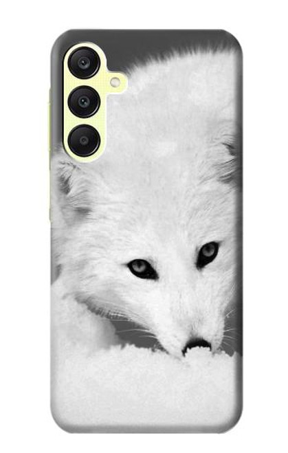 W2569 White Arctic Fox Funda Carcasa Case y Caso Del Tirón Funda para Samsung Galaxy A25 5G