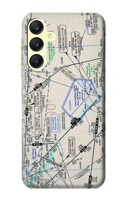W3882 Flying Enroute Chart Funda Carcasa Case y Caso Del Tirón Funda para Samsung Galaxy A25 5G