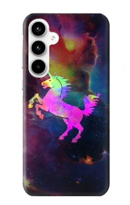 W2486 Rainbow Unicorn Nebula Space Funda Carcasa Case y Caso Del Tirón Funda para Samsung Galaxy A35 5G