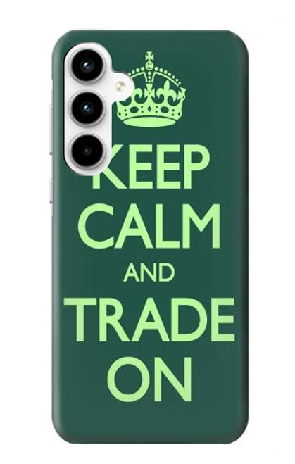 W3862 Keep Calm and Trade On Funda Carcasa Case y Caso Del Tirón Funda para Samsung Galaxy A35 5G