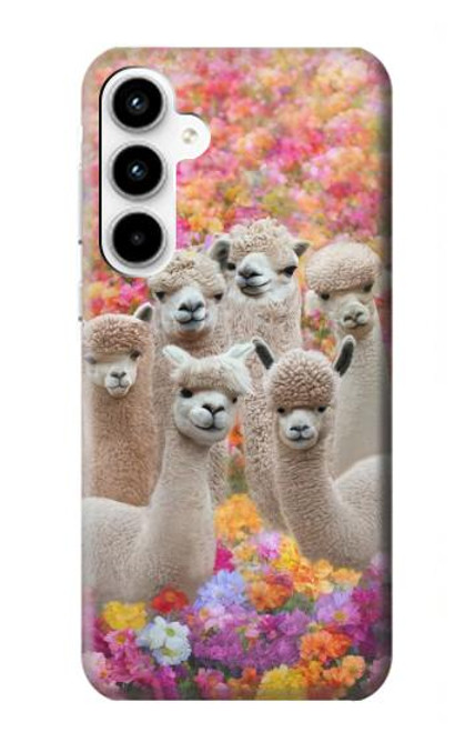 W3916 Alpaca Family Baby Alpaca Funda Carcasa Case y Caso Del Tirón Funda para Samsung Galaxy A35 5G